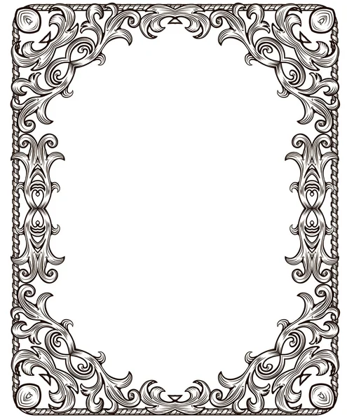 Cadre rétro noir et blanc — Image vectorielle