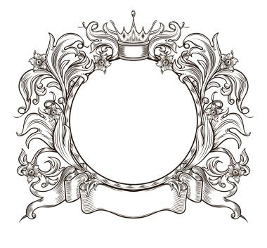 Black and white insignia clipart