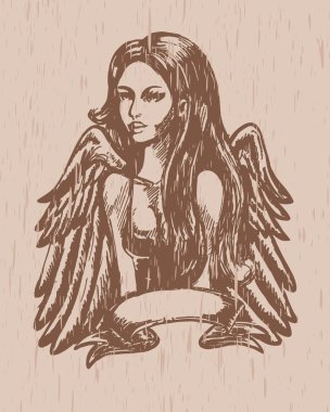 Vintage angel clipart