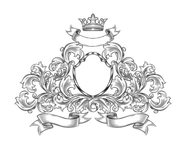 Emblema blanco y negro — Archivo Imágenes Vectoriales