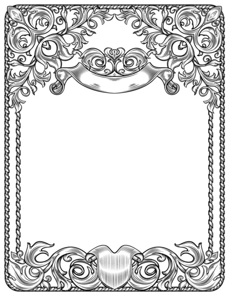 Black and white frame for blank — Stock Vector
