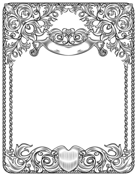 Black and white frame for blank