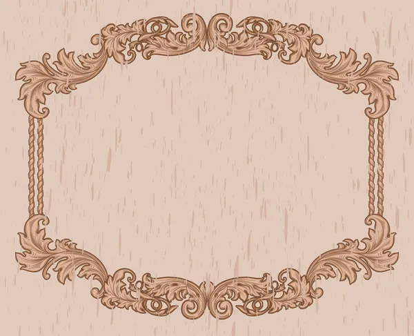 Винтажная коричневая рамка — стоковый вектор