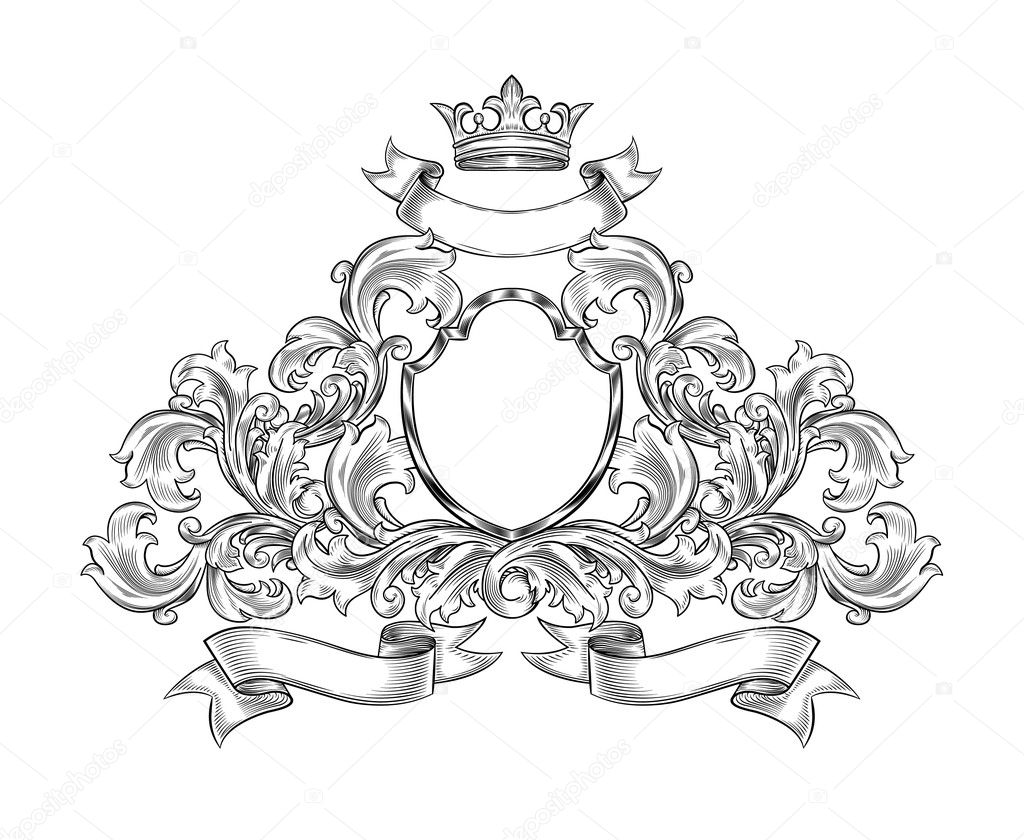 Black and white emblem