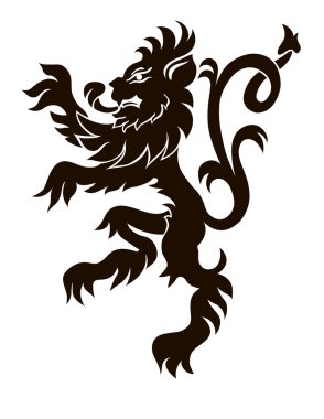 Heraldic lion clipart