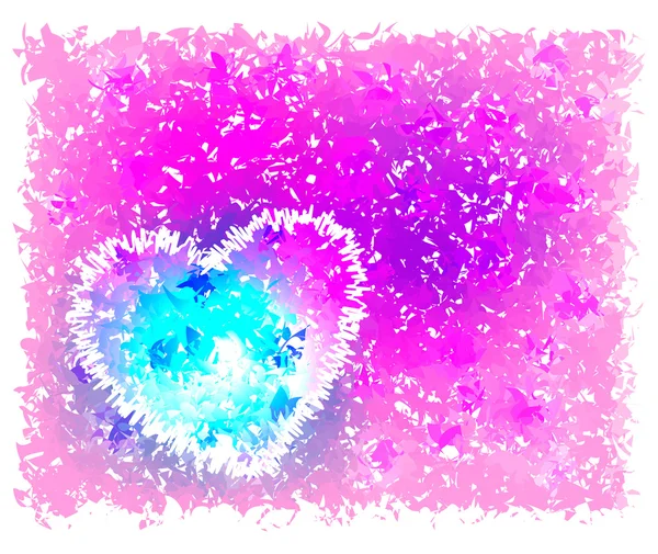 Pink background with heart — Stock Vector