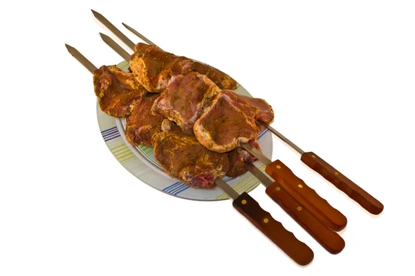 Raw meat for kebabs — Stock Photo, Image