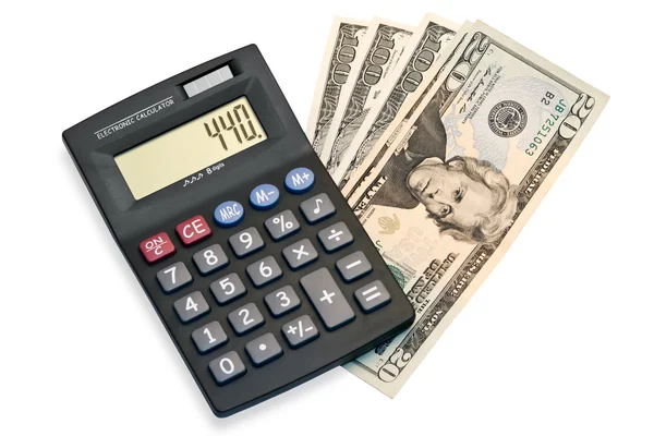 Kalkulator i pieniądze — Zdjęcie stockowe