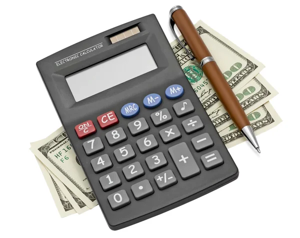 Calculator And Money — Stock Photo, Image