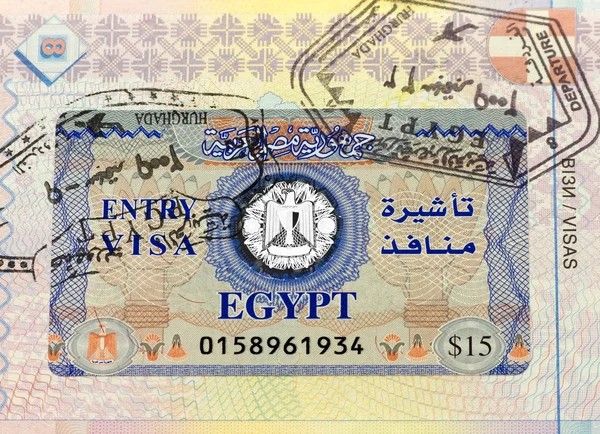 stock image Egyptian visa