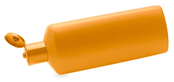 Μπουκάλι σαμπουάν πορτοκαλί — Φωτογραφία Αρχείου
