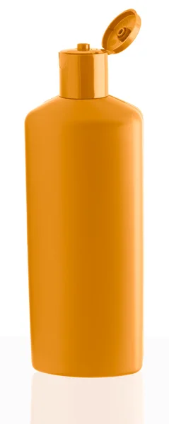 Bottiglia di shampoo arancione — Foto Stock