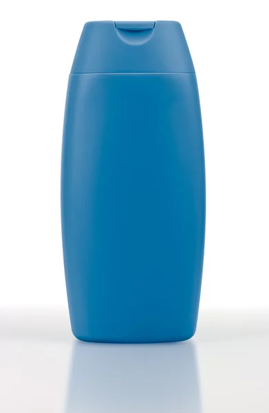 Mavi şampuan şişesi — Stok fotoğraf