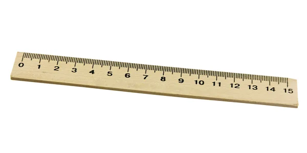 Metric wood ruler — Stock Photo, Image