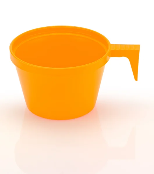 Plastic cup isolated on white with clipping path. — Stock Photo, Image