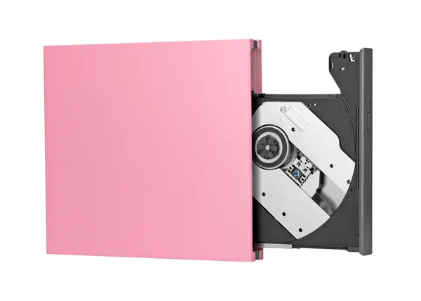 DVD de CD externo delgado portátil —  Fotos de Stock