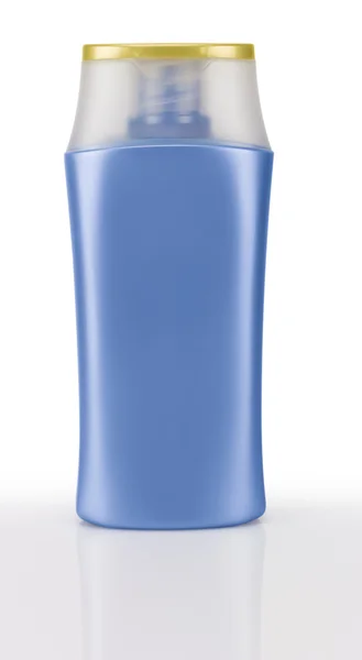 Blå schampo flaska — Stockfoto