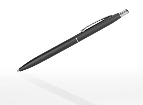 Černé pero. izolované na bílém pozadí — Stock fotografie