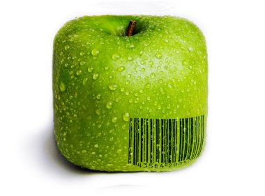 Isolated square Green Apple clipart