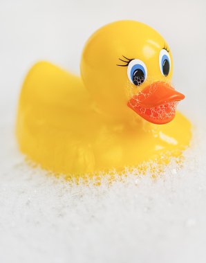 Bathtime rubber ducky and bubble fun! clipart
