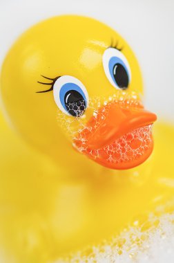 Bathtime bubbles with a Rubber Ducky clipart