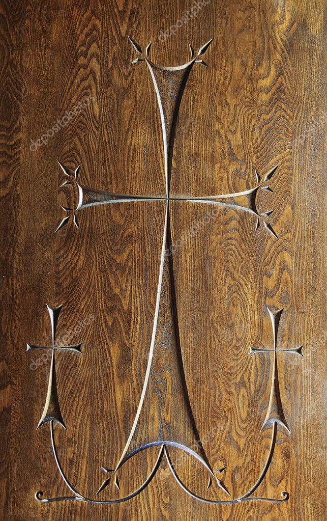 Wood carving of three crosses Stock Photo by ©thisboy 5612702