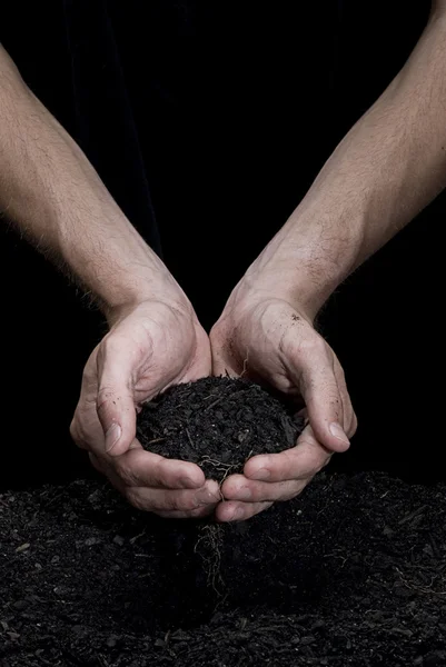 Holding Soil — Stock Photo, Image