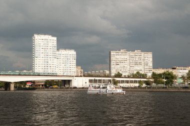 Embankment of the Moskva River clipart