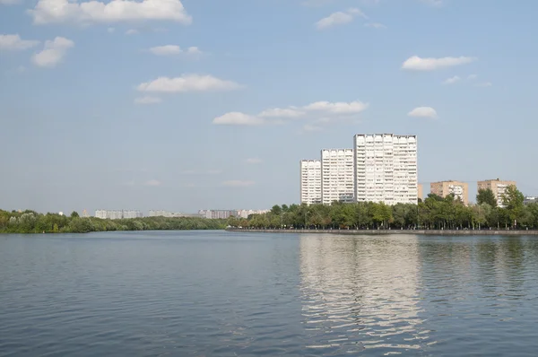 stock image Embankment of Moscow river