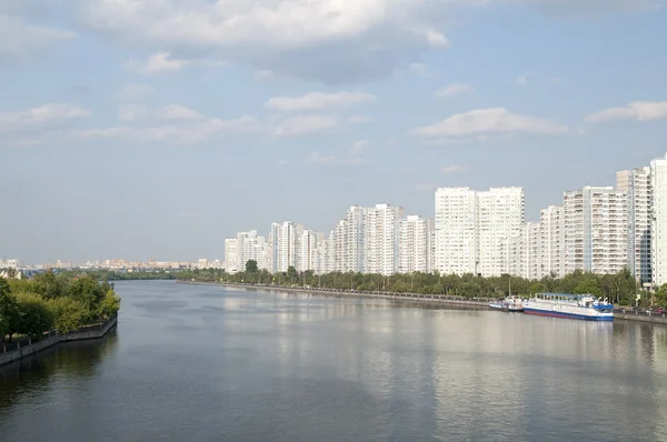 stock image Embankment of Moscow river