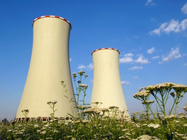 Cooling towers clipart