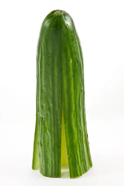 Staande gesneden komkommer — Stockfoto