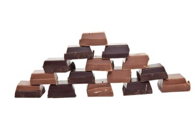 chocolade pyramide vanaf de voorzijde