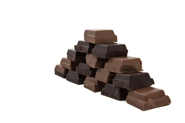 Шоколадний пірамід збоку — стокове фото