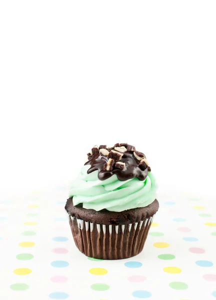 Cupcake à la menthe au chocolat Image En Vente