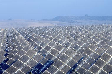 Huge solar energy field clipart