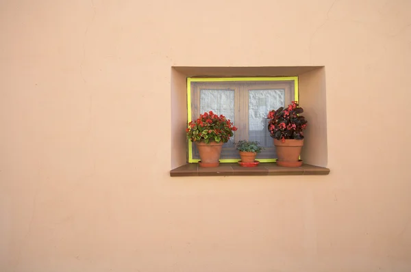 Okno a zeď — Stock fotografie
