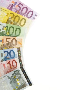 Euro banknotes clipart