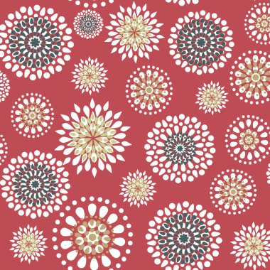 Seamless with round flowers