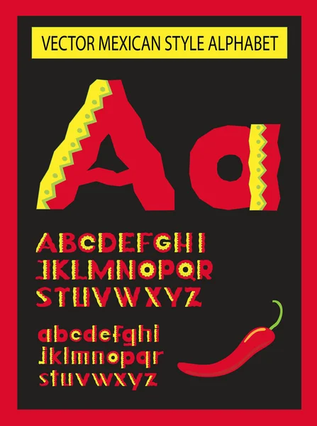ベクトル メキシコ様式アルファベット — ストックベクタ