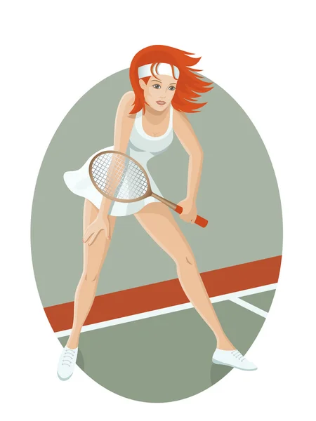 Giovane tennista — Vettoriale Stock