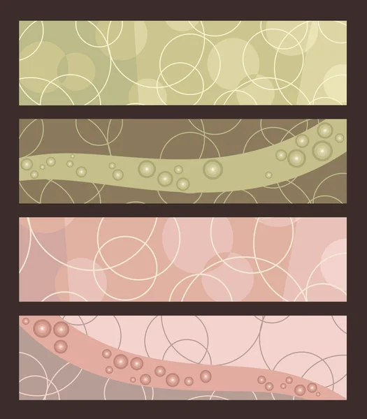 Bannières abstraites aux couleurs pastel — Image vectorielle