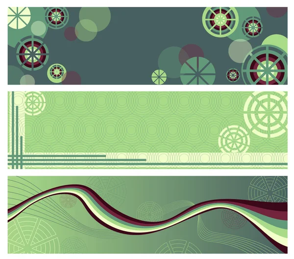 Stock vector Abstract green banners