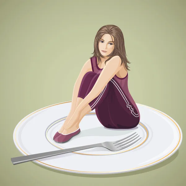 Trastornos de la dieta — Archivo Imágenes Vectoriales