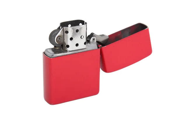 Red metal lighter — Stock Photo, Image
