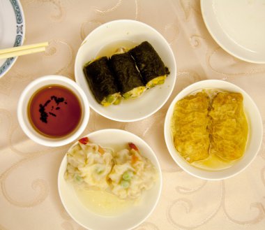 Hong kong tarzı çay ve aperatifler