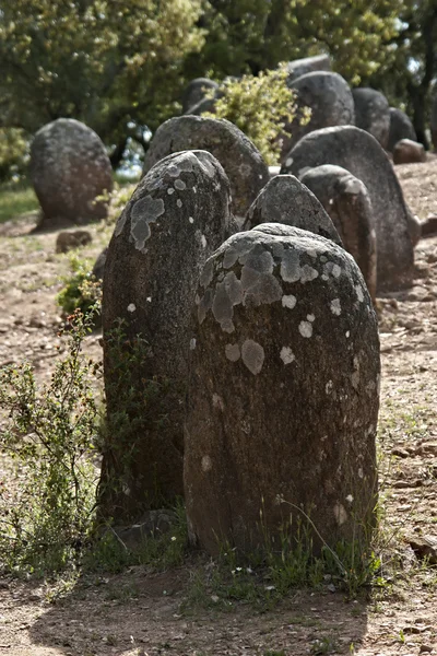 Monumento megalítico de Almendres, Évora — Fotografia de Stock
