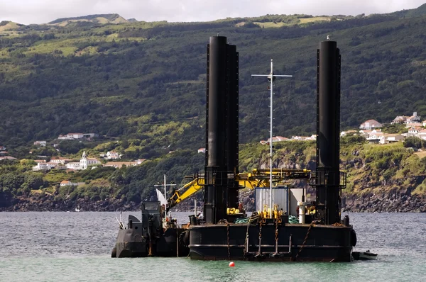 Dredger and barge — Stock Photo, Image