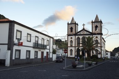 Church in Lages do Pico, Azores clipart