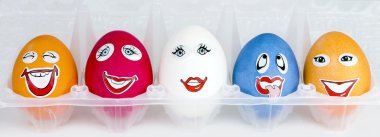 Funny eggs clipart